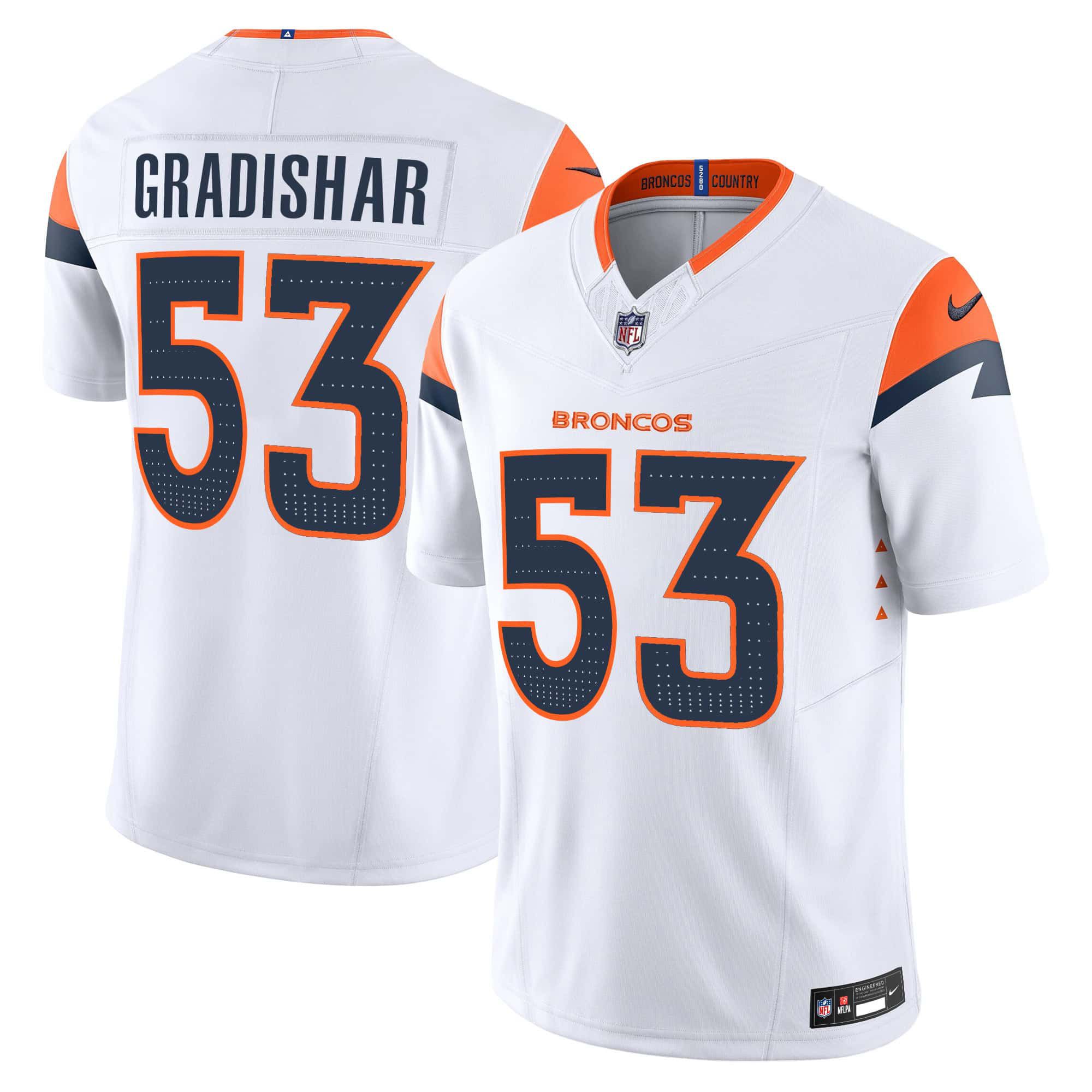 Men Denver Broncos #53 Gradishar White 2024 Nike Vapor Limited NFL Jersey